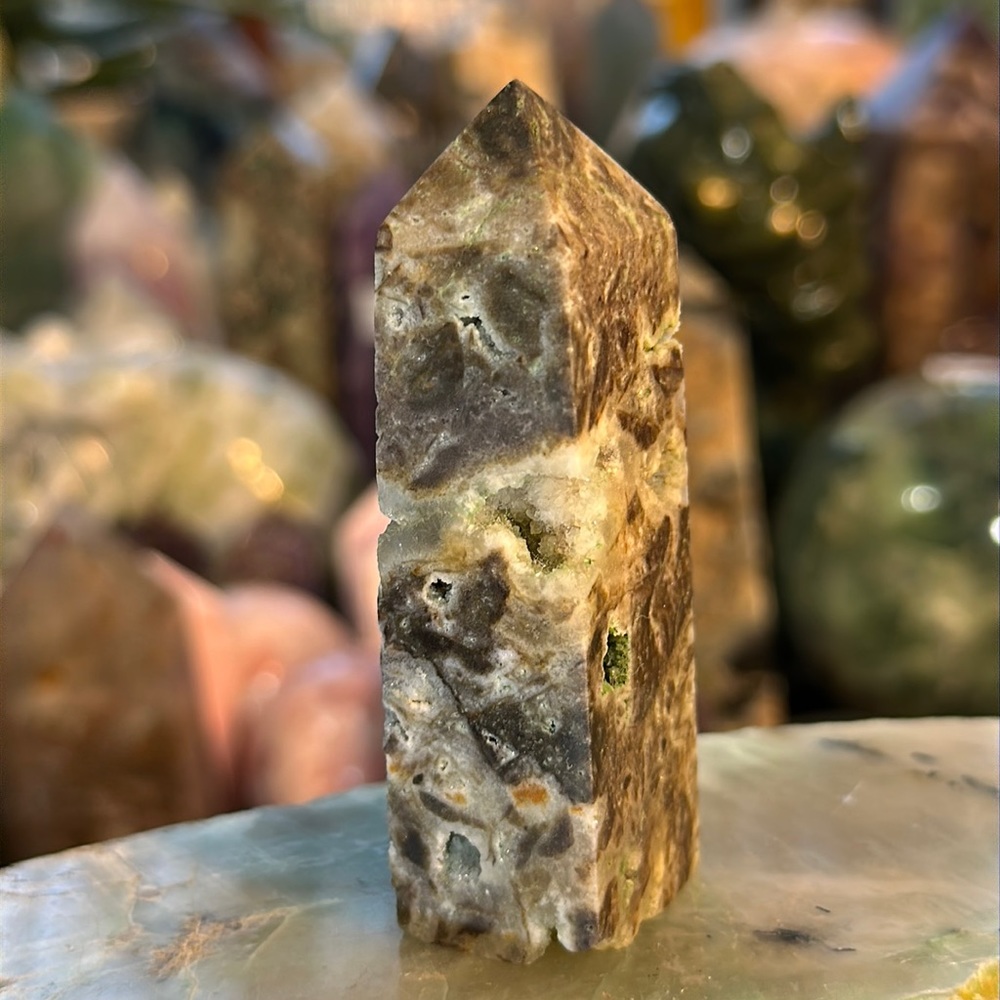 🌸SALE🌸 Sphalerite 4 Sided Crystal Point With Druzy!